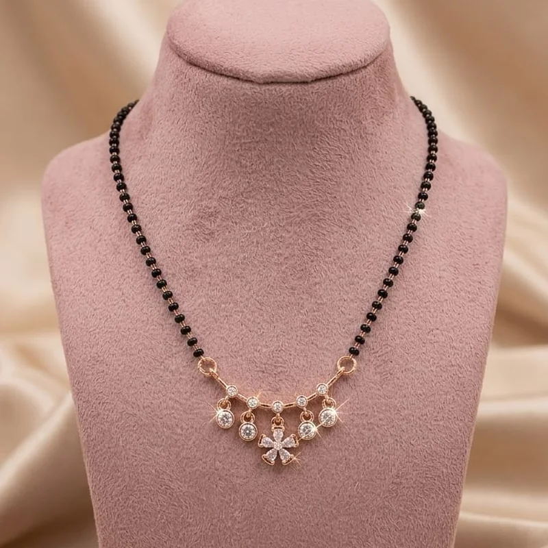 Rose Gold Fan Curve Mangalsutra
