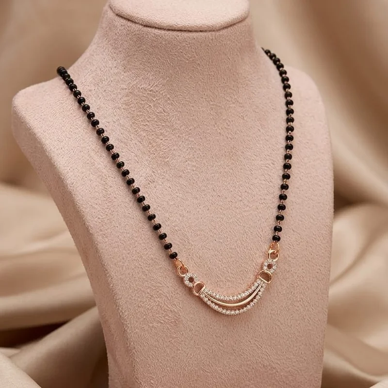 Rose Gold Double Curve Mangalsutra