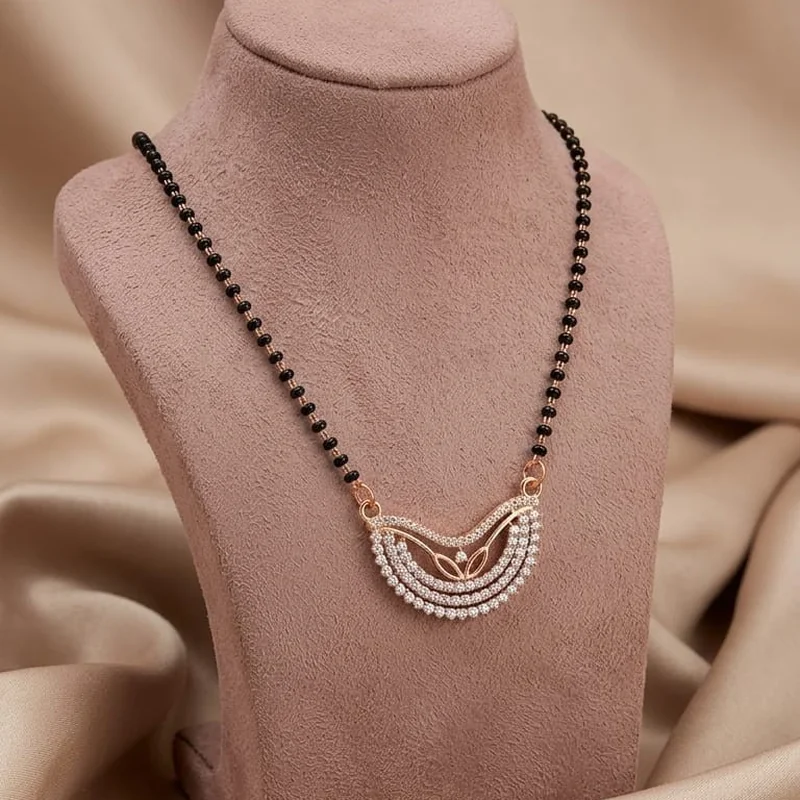 Rose Gold Double Line Mangalsutra