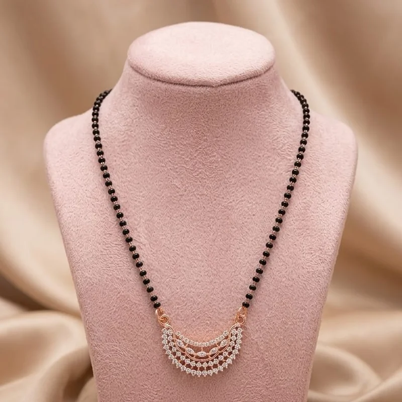 Rose Gold Triple Strand Mangalsutra