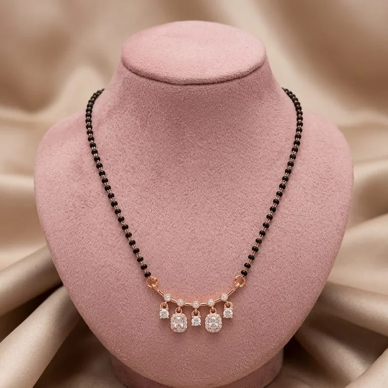 Rose Gold Floral Drop Mangalsutra